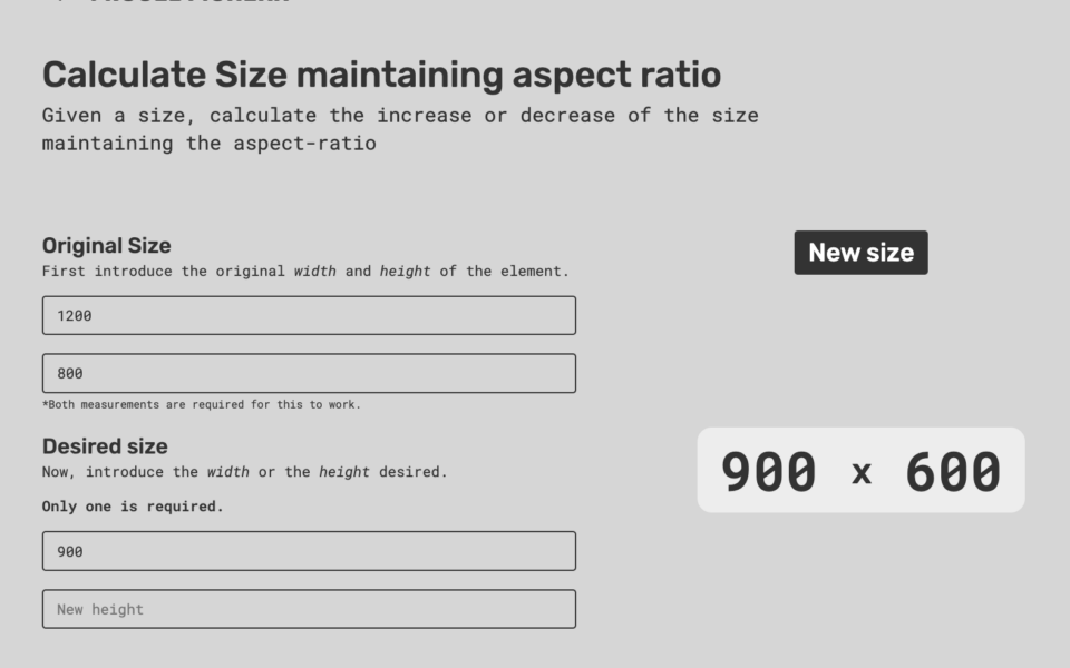 Calcular nuevo tamaño de imagen al redimensionar manteniendo el aspect-ratio